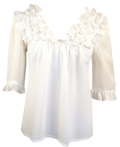 Topp Ruffle Amanda Creme